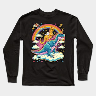 Cat Dinosaur Legend Long Sleeve T-Shirt